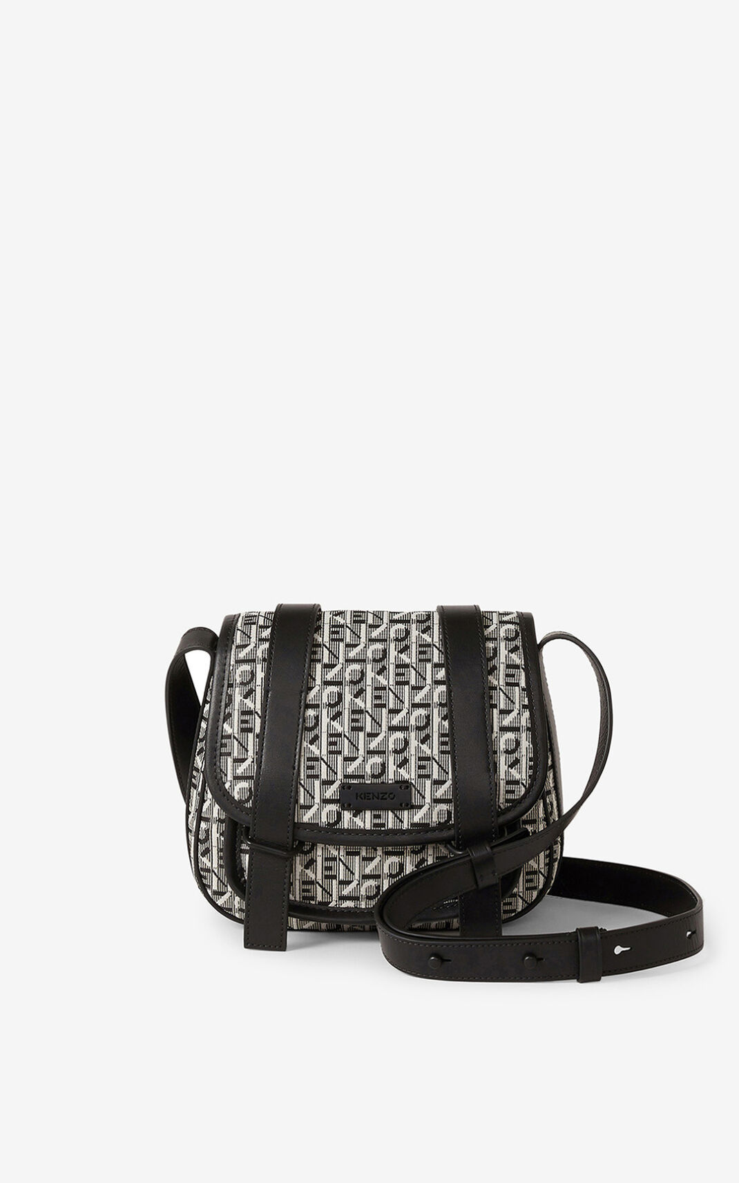 Kenzo Small jacquard Courier Bolso De Mano Mujer Gris | 6943582-VJ